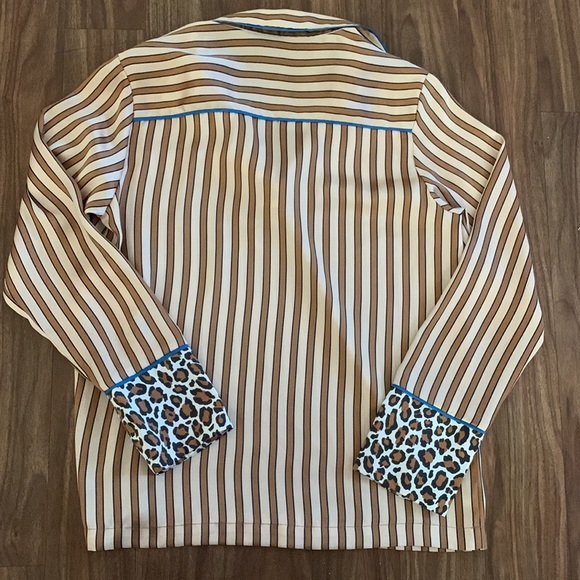 Scotch & Soda Striped and Leopard Print Blouse - Picture 3 of 6